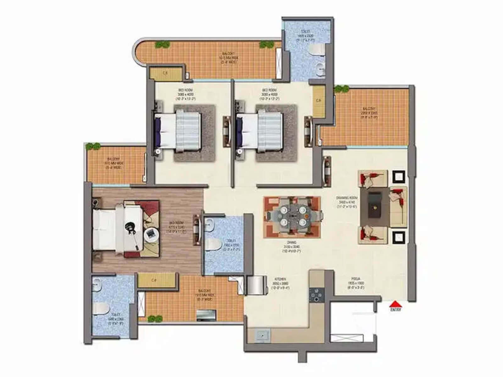 3BHK